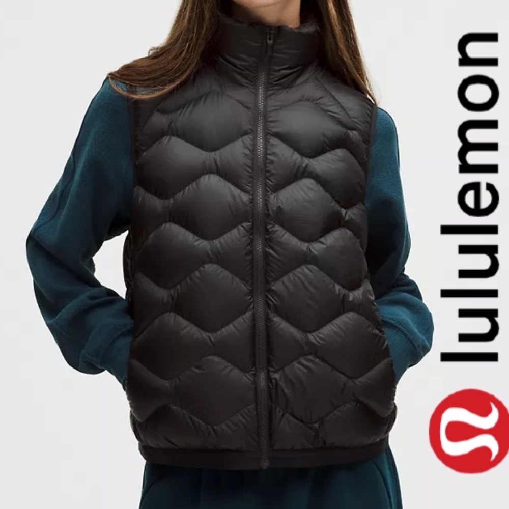 NWT Lululemon Featherweight 900-Down-Fill Quilted Vest- BLACK